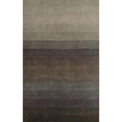 8' X 10' Expresso And Brown Hand Loomed Area Rug