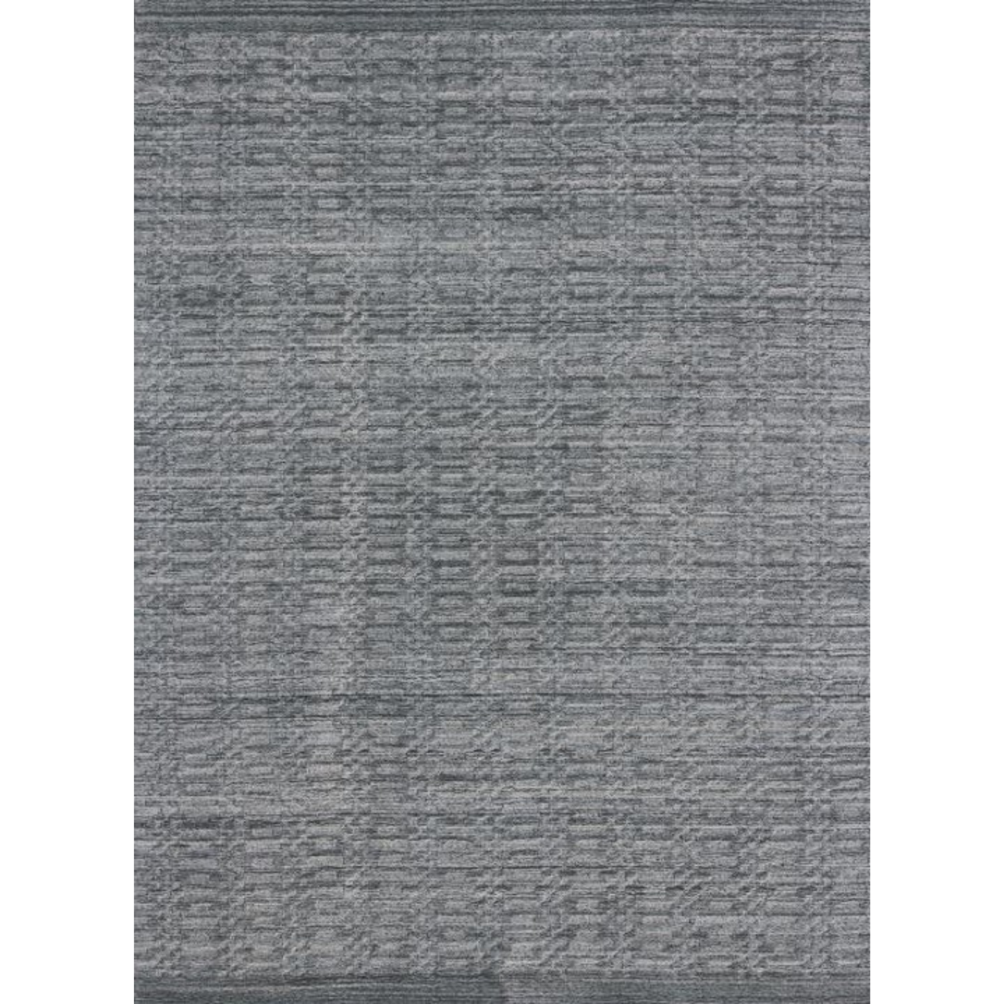 9' X 12' Blue And Charcoal Hand Loomed Area Rug