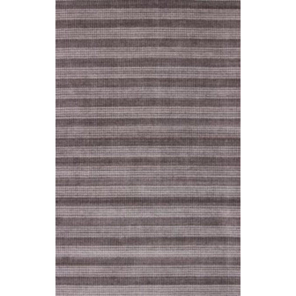 9' X 12' Rust And White Striped Hand Loomed Area Rug