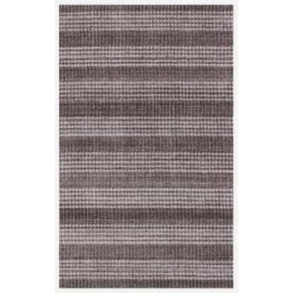 9' X 12' Rust And White Striped Hand Loomed Area Rug