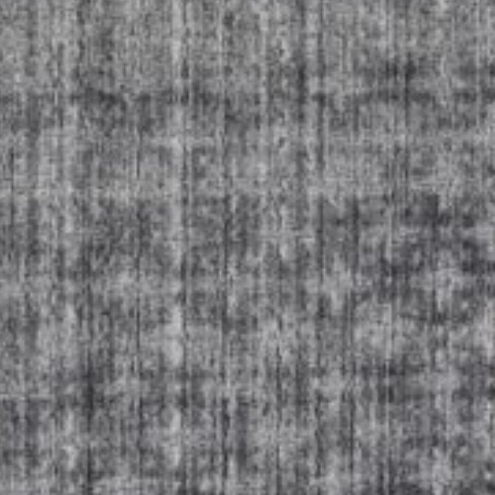 9' X 12' Dark Gery And Silver Ombre Hand Loomed Area Rug
