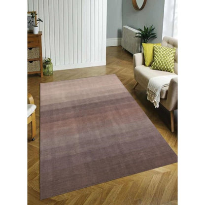 9' X 12' Violet Taupe And Brown Ombre Hand Loomed Area Rug