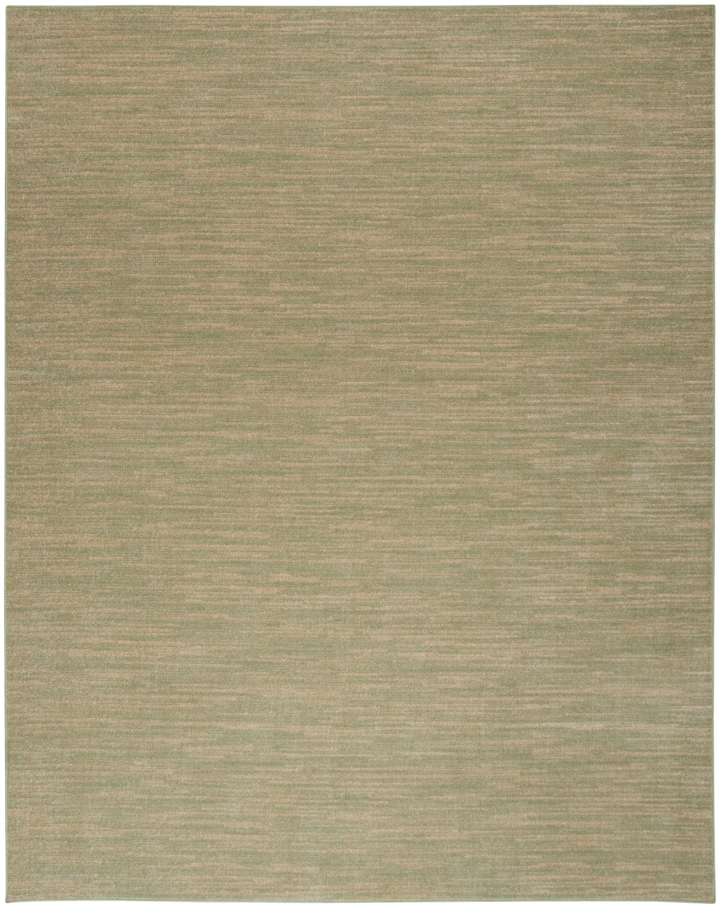Rectangular olive-beige outdoor rug with a subtle heathered texture; versatile flat-weave style for outdoor spaces.