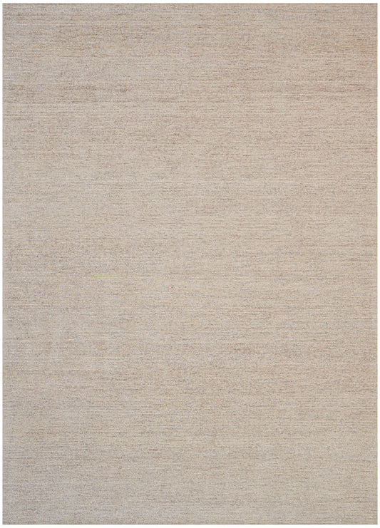 Beige textured area rug with subtle tonal variation; rectangular, neutral woven look.