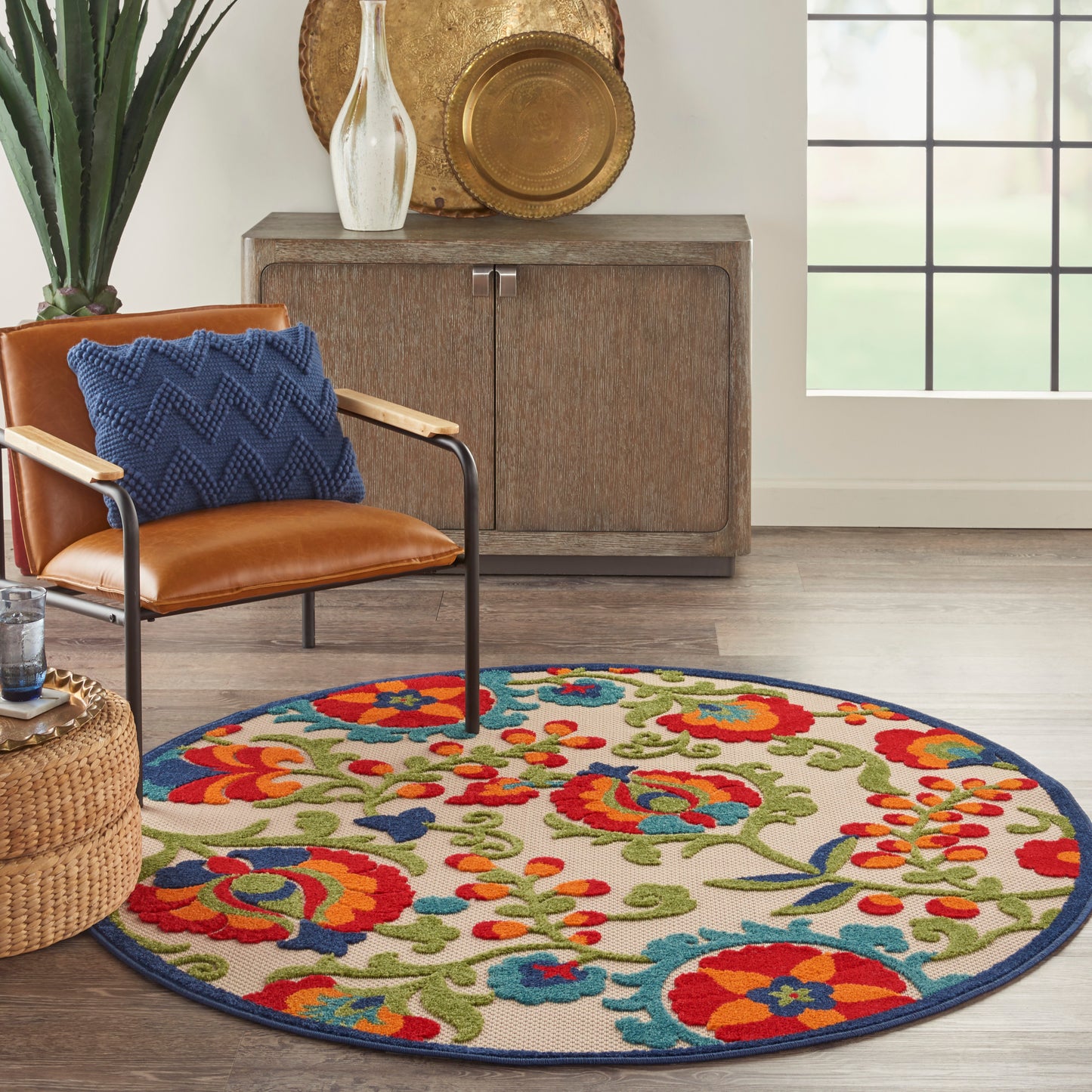 Nourison Rugs Nourison Home   Farmhouse 4' X Round    - 099446723222