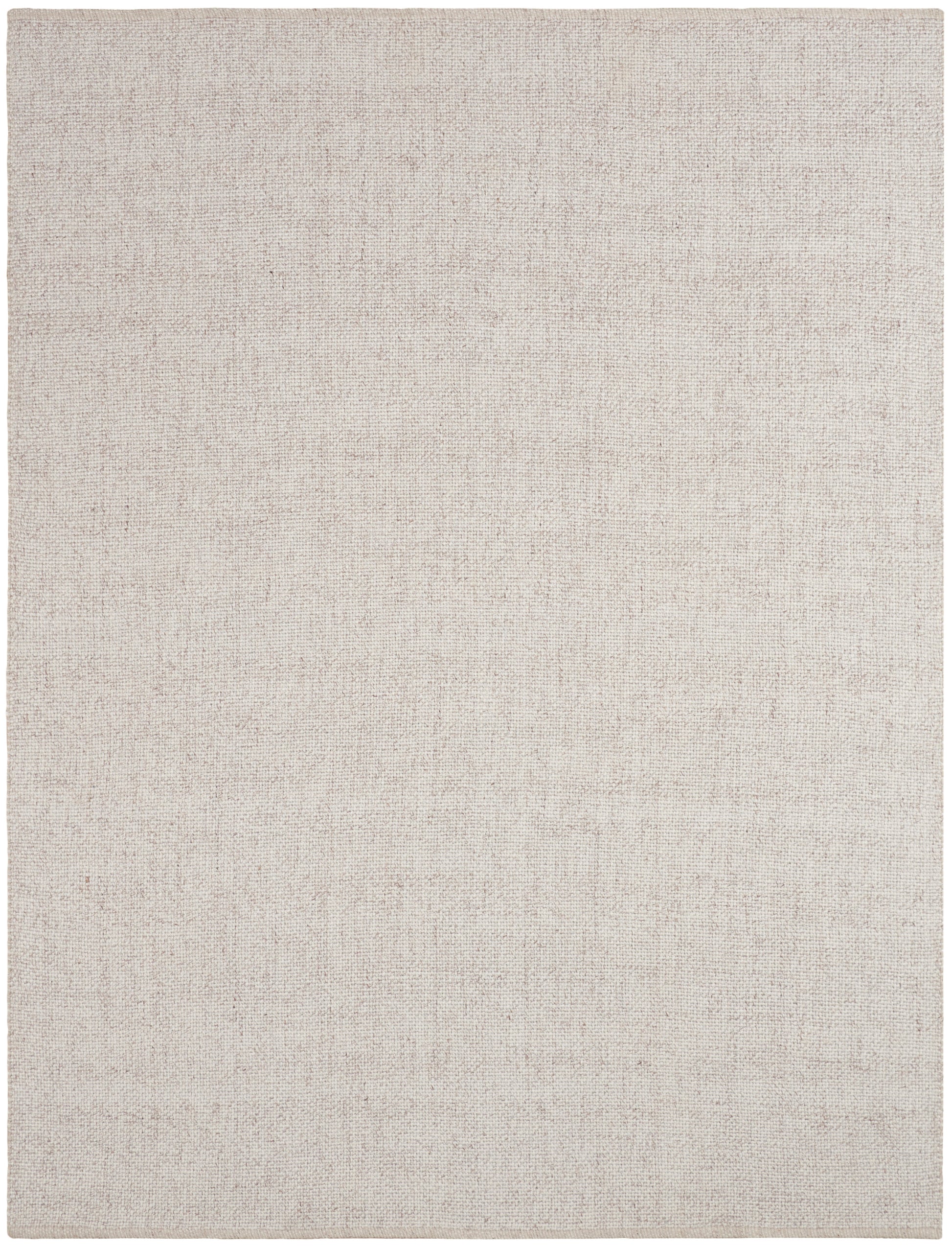 Beige woven rug with natural fiber texture; rectangular, neutral style for living room or bedroom.