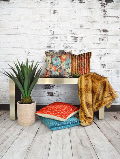 D.V. KAP HOME   24" x 24" Dare Pillow - Laguna Embroidery, Modern    - 3207-L-2424