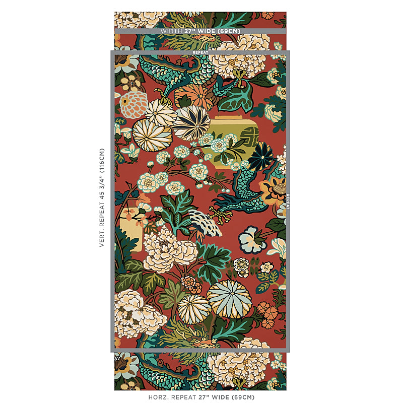 SCHUMACHER WALLCOVERING  PRINT HAPPY CHIANG MAI DRAGON   LACQUER   - 5001061