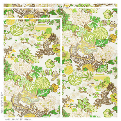 SCHUMACHER WALLCOVERING  FIRE BREATHER CHIANG MAI DRAGON   LEAF   - 5001069