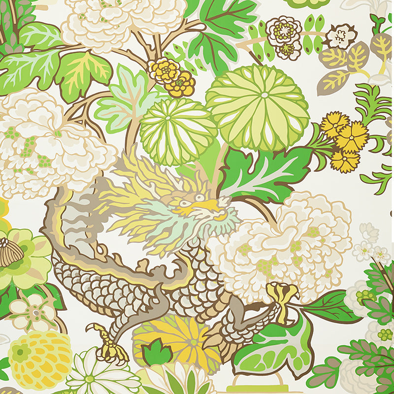 SCHUMACHER WALLCOVERING  FIRE BREATHER CHIANG MAI DRAGON   LEAF   - 5001069