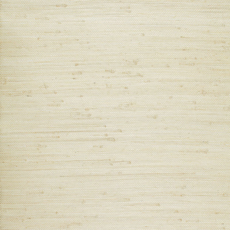 Cream woven fabric swatch with subtle beige flecks and horizontal texture, neutral upholstery material.
