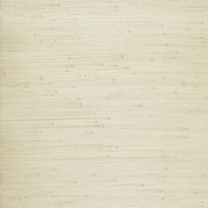 Cream woven fabric swatch with subtle beige flecks and horizontal texture, neutral upholstery material.