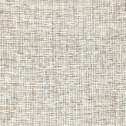 Beige linen-look woven fabric texture with a crosshatched weave and natural fibers.