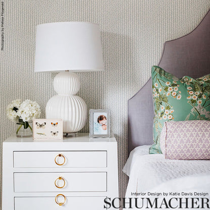Fabric swatch featuring Twig Stripe pattern in Cirrus color