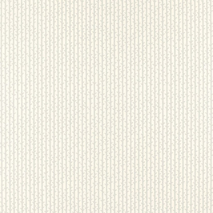 Cream wallpaper with subtle beige vertical twig motifs in a repeating pattern.