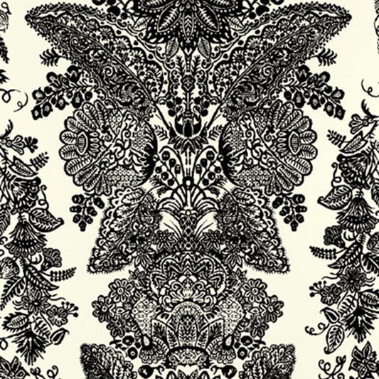 SCHUMACHER  EXUBERANT PRINTS LACE   BLACK , IVORY   - 5003320