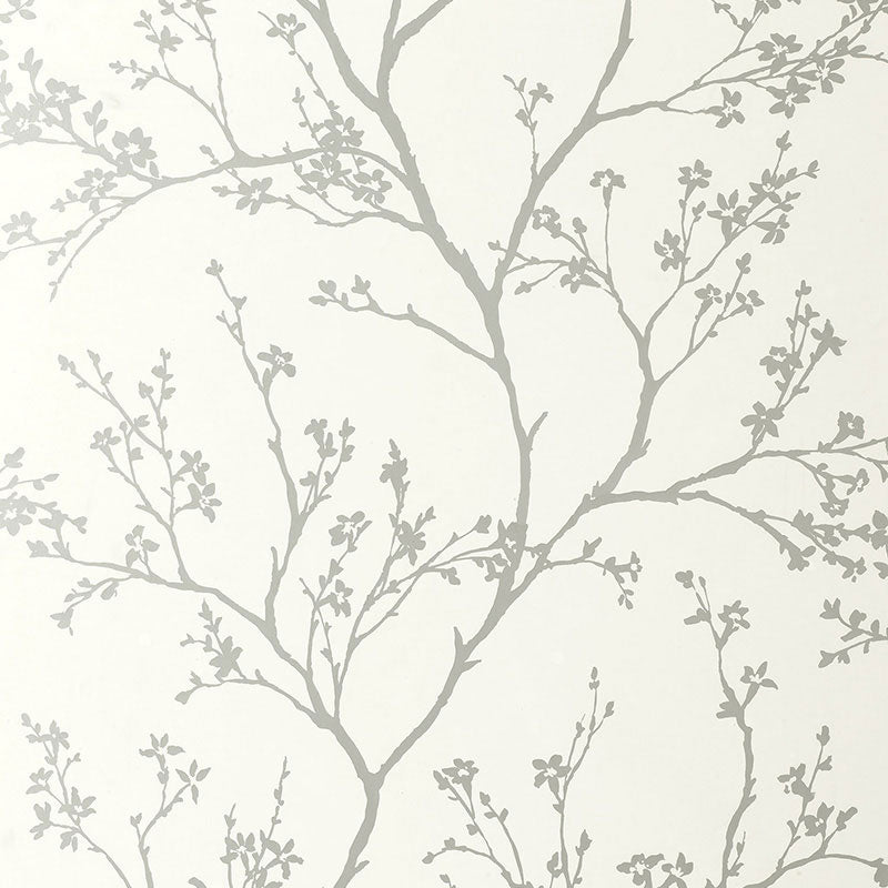 SCHUMACHER WALLCOVERING  AVANT GARDE TWIGGY   SILVER   - 5003340