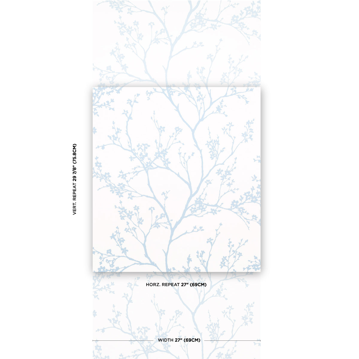 SCHUMACHER WALLCOVERING  MOON RIVER TWIGGY   SKY   - 5003344