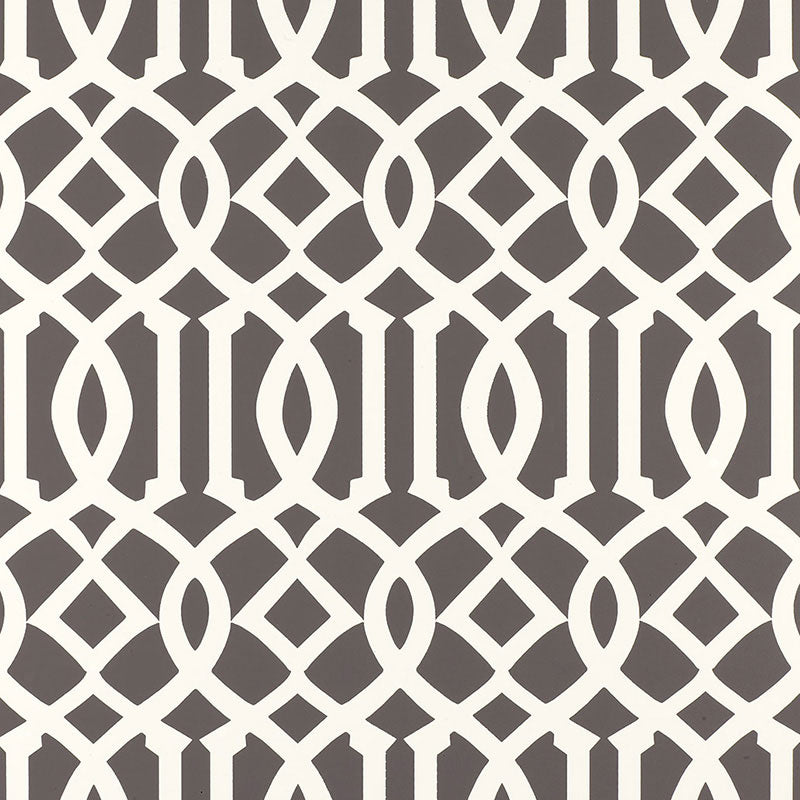 SCHUMACHER  PRINT HAPPY IMPERIAL TRELLIS   CHARCOAL   - 5003361