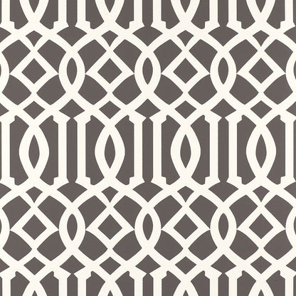 SCHUMACHER  PRINT HAPPY IMPERIAL TRELLIS   CHARCOAL   - 5003361