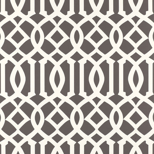 SCHUMACHER  PRINT HAPPY IMPERIAL TRELLIS   CHARCOAL   - 5003361