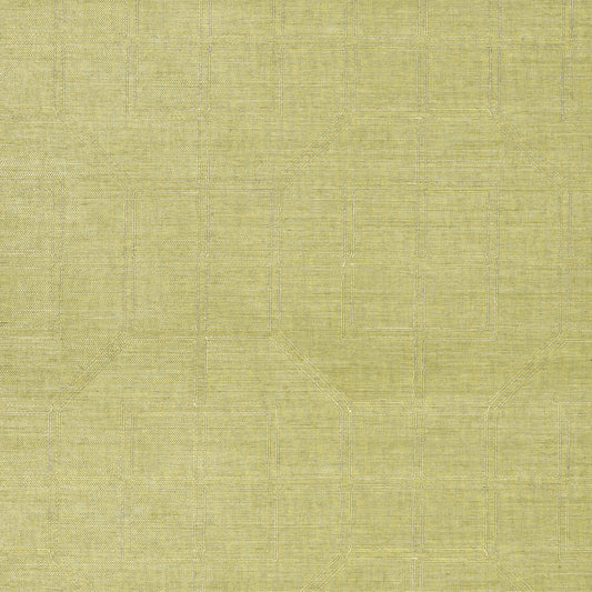 SCHUMACHER  ATELIER LINYI EMBROIDERED FRET SISAL   Celery   - 5003551