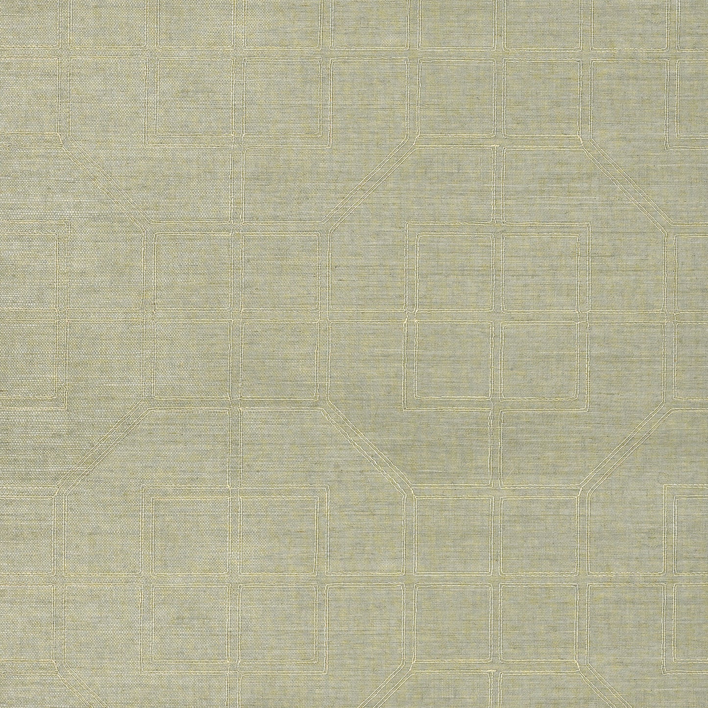 SCHUMACHER  ATELIER LINYI EMBROIDERED FRET SISAL   Mist   - 5003552