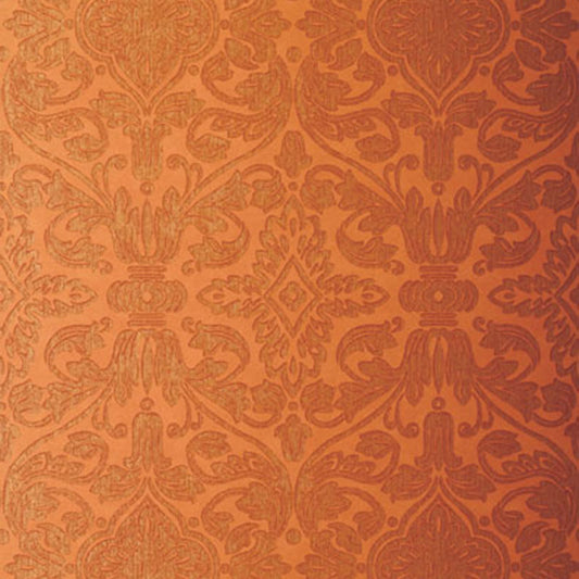 SCHUMACHER  PALAZZO VARENNA DAMASK   TERRACOTTA   - 5003603