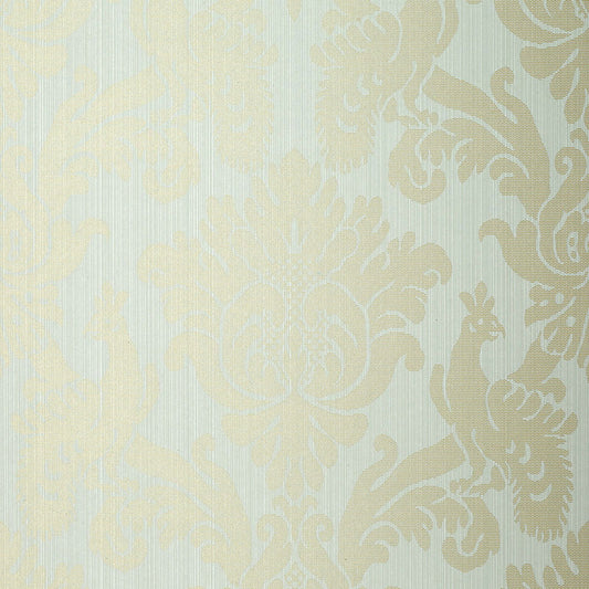 SCHUMACHER  PALAZZO VALETTE STRIE DAMASK   ROBIN'S EGG   - 5003662