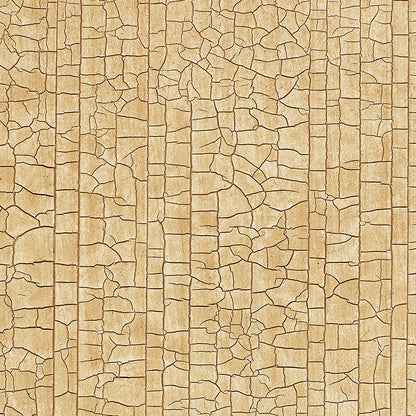 Camel-colored damask wallpaper with a subtle repeating pattern.