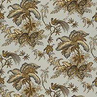 SCHUMACHER  CLASSIC PRINTS COCONUT GROVE   Aqua & Tan   - 5004052