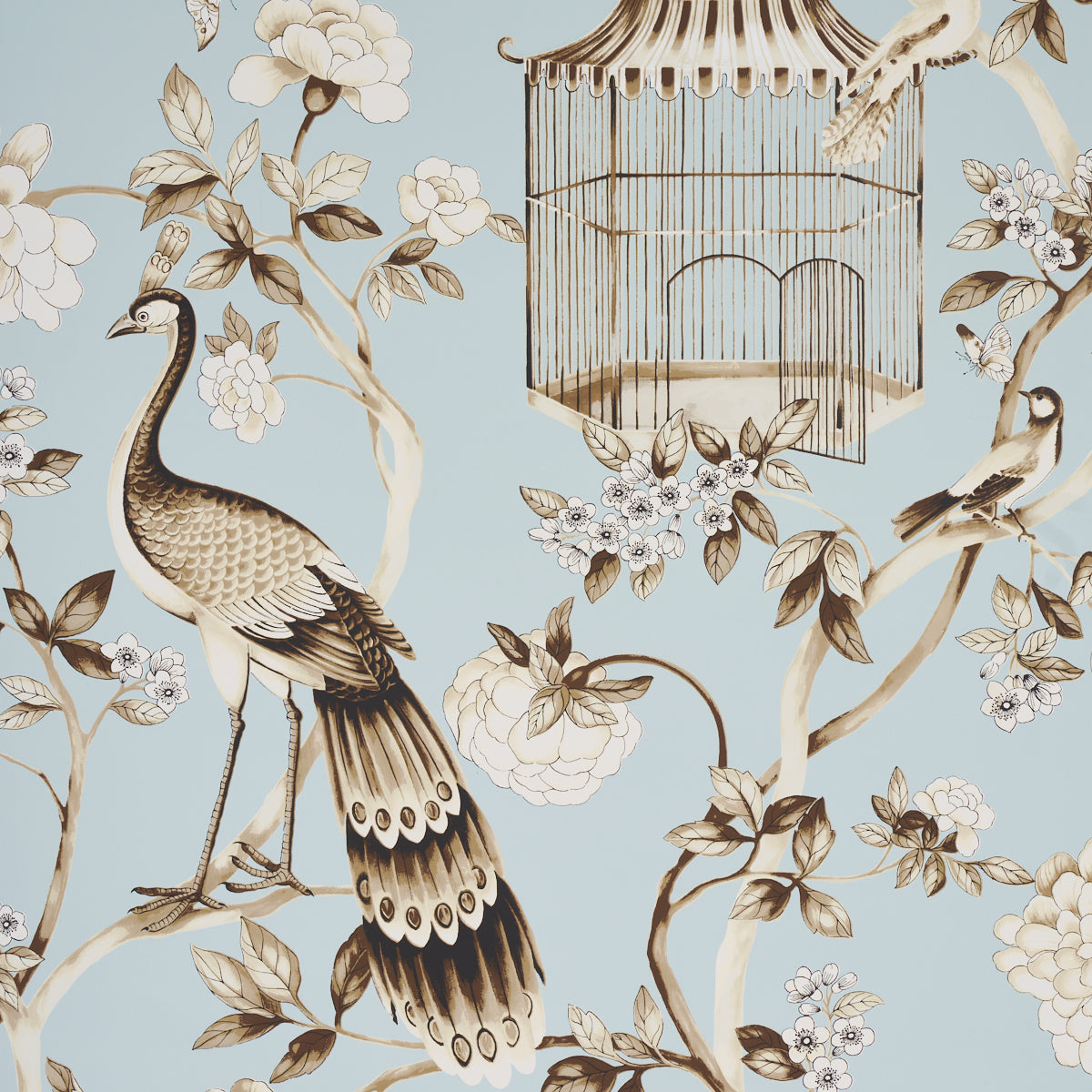 SCHUMACHER WALLCOVERING  ATELIER OISEAUX ET FLEURS   MINERAL   - 5004080