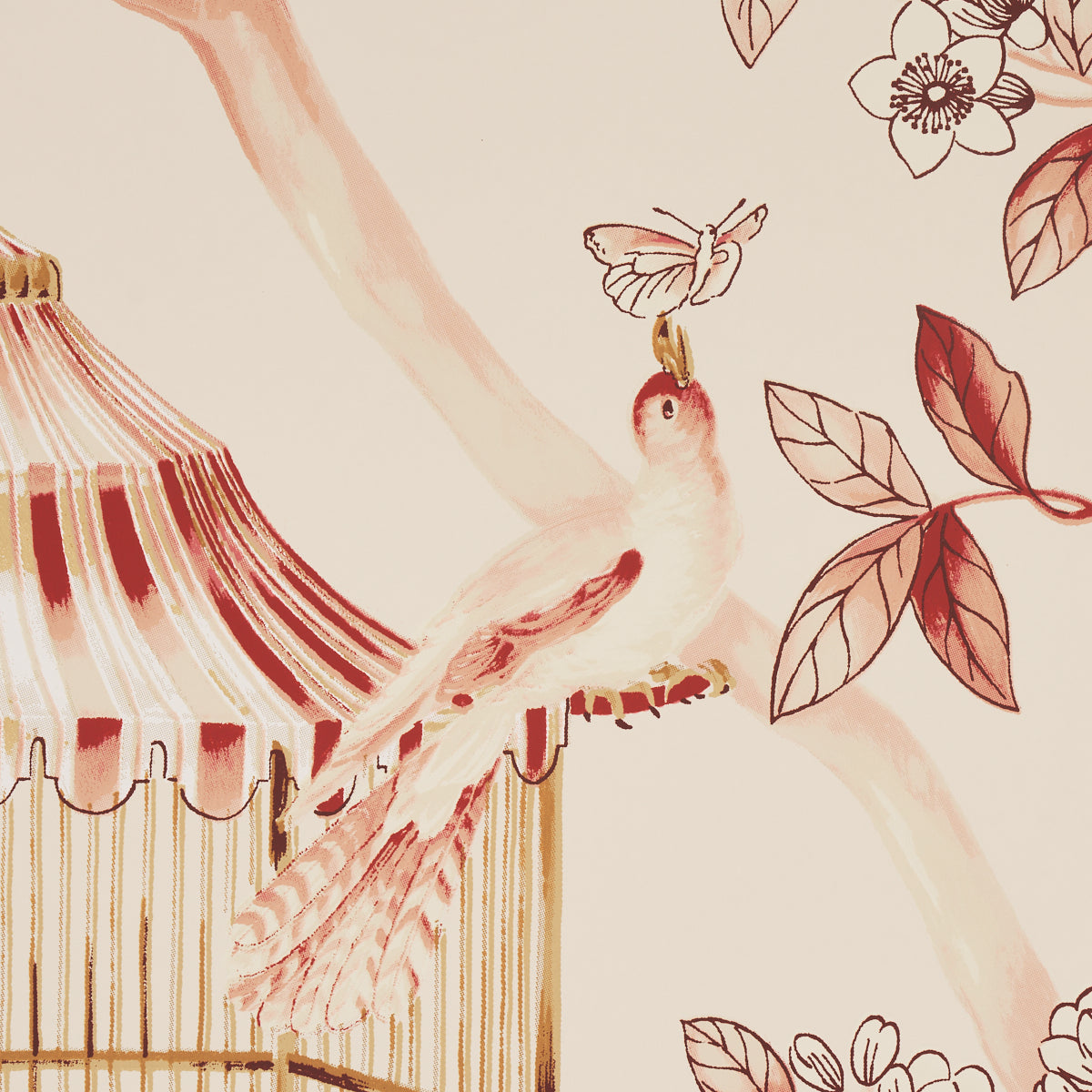 SCHUMACHER  ATELIER OISEAUX ET FLEURS   Cinnabar   - 5004082