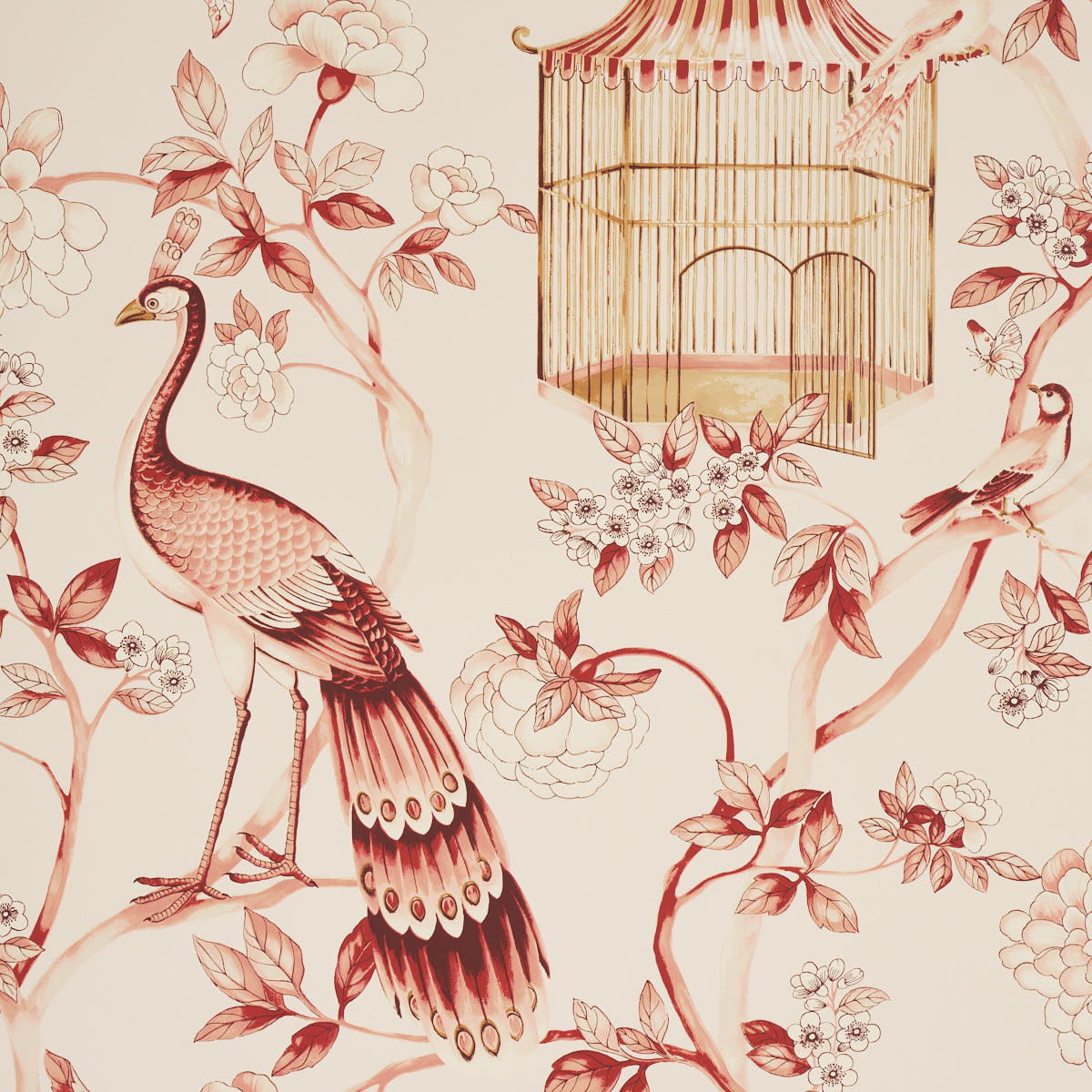SCHUMACHER  ATELIER OISEAUX ET FLEURS   Cinnabar   - 5004082