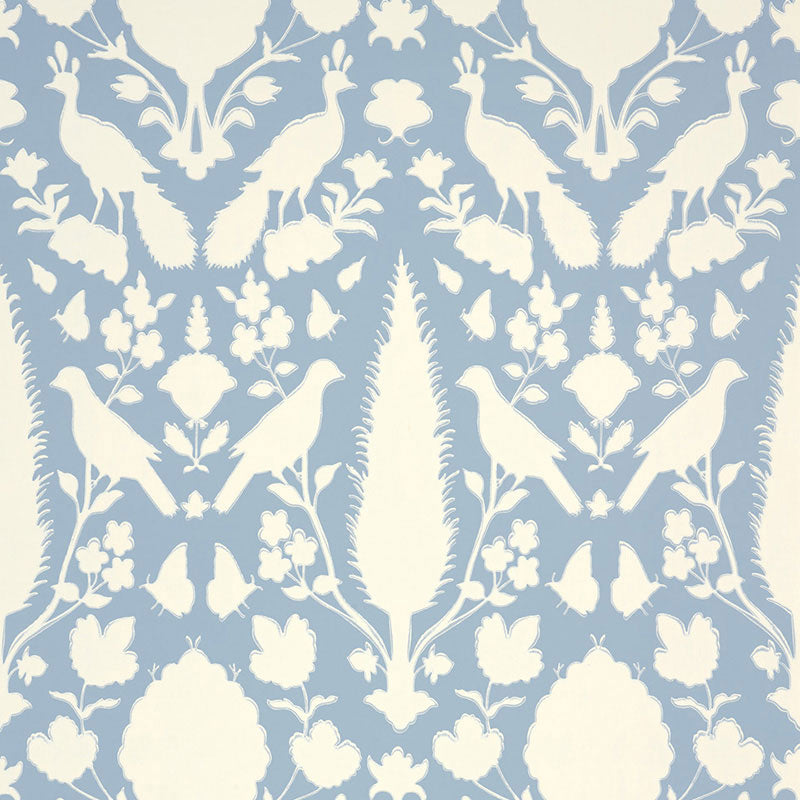 SCHUMACHER WALLCOVERING  EXUBERANT PRINTS CHENONCEAU   SKY   - 5004127