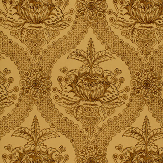 SCHUMACHER  THE LIBRAY COLLECTION HADDON HALL DAMASK   UMBER   - 5004171