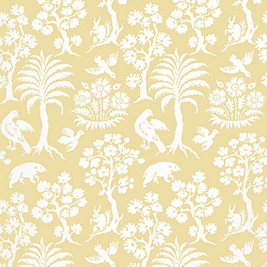 SCHUMACHER  GREENHOUSE PALM DAMASK   SUNLIGHT   - 5004351