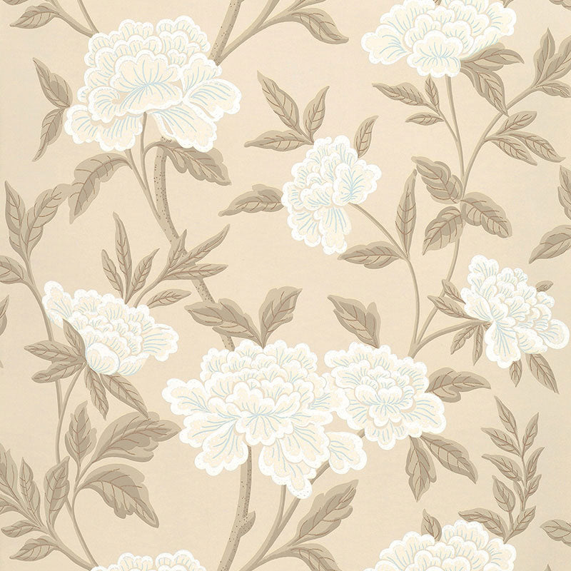 SCHUMACHER  GREENHOUSE WHITNEY FLORAL   TAUPE   - 5004383