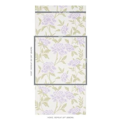 SCHUMACHER WALLCOVERING  ORIENT EXPRESS WHITNEY FLORAL   LAVENDAR   - 5004384