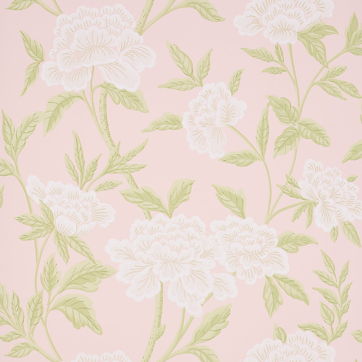 SCHUMACHER WALLCOVERING  ORIENT EXPRESS WHITNEY FLORAL   BLUSH   - 5004386