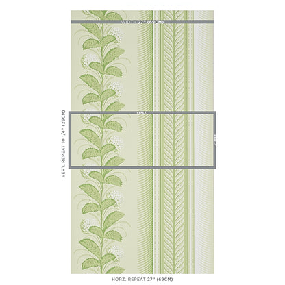 SCHUMACHER WALLCOVERING  HOBE ERWIN HYDRANGEA DRAPE   GREEN   - 5004456