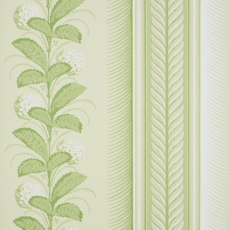 SCHUMACHER WALLCOVERING  HOBE ERWIN HYDRANGEA DRAPE   GREEN   - 5004456