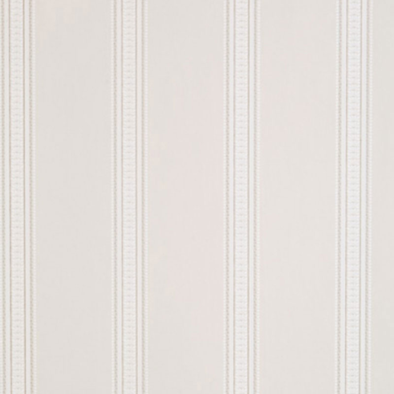 Cream-beige wallpaper with vertical stripes, featuring double narrow dotted lines and subtle textures.