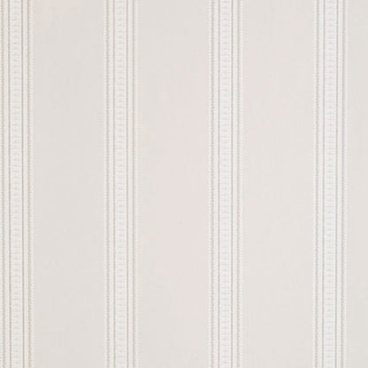 Cream-beige wallpaper with vertical stripes, featuring double narrow dotted lines and subtle textures.