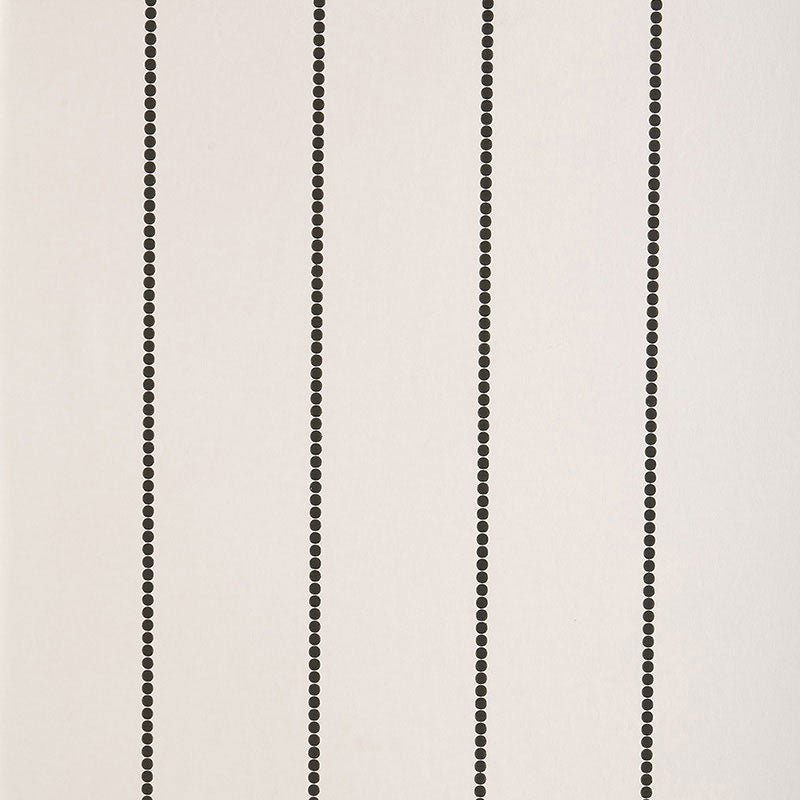 Cream background with five evenly spaced black dotted vertical stripes, minimalist geometric pattern.