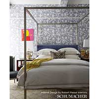 SCHUMACHER  EXUBERANT PRINTS SHANTUNG SILHOUETTE PRINT   Wisteria   - 5005152