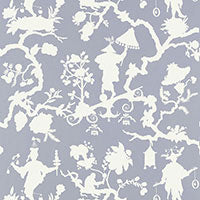SCHUMACHER  EXUBERANT PRINTS SHANTUNG SILHOUETTE PRINT   Wisteria   - 5005152