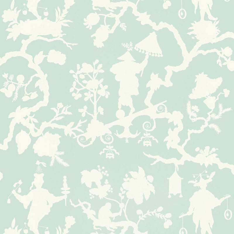 SCHUMACHER  EXUBERANT PRINTS SHANTUNG SILHOUETTE PRINT   Mineral   - 5005153