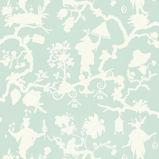 SCHUMACHER  EXUBERANT PRINTS SHANTUNG SILHOUETTE PRINT   Mineral   - 5005153