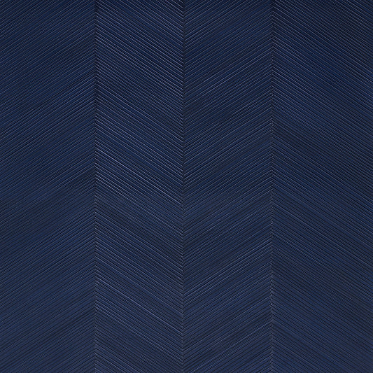 SCHUMACHER  TEXTURED WALLCOVERINGS & PRINTED GRASSCLOTHS CHEVRON TEXTURE   MIDNIGHT BLUE   - 5005654